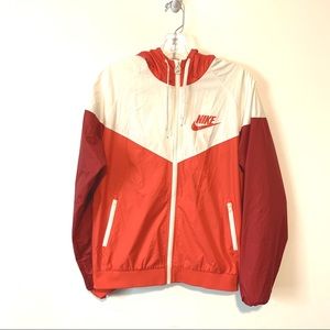 Red and White Vintage Nike Jacket Size Large